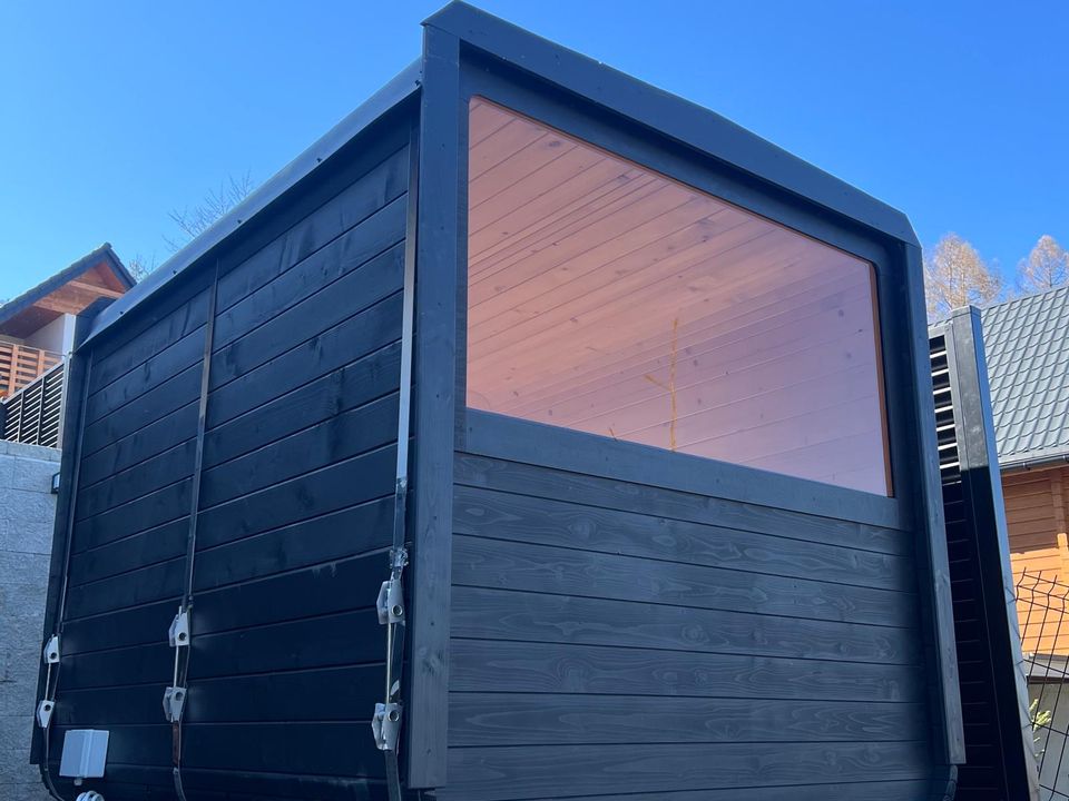Sauna Qubik z panoramiczną szybą